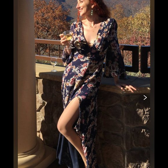 Nicholas Garden Rose Maxi 100% Silk 6L EUC - Picture 2 of 6